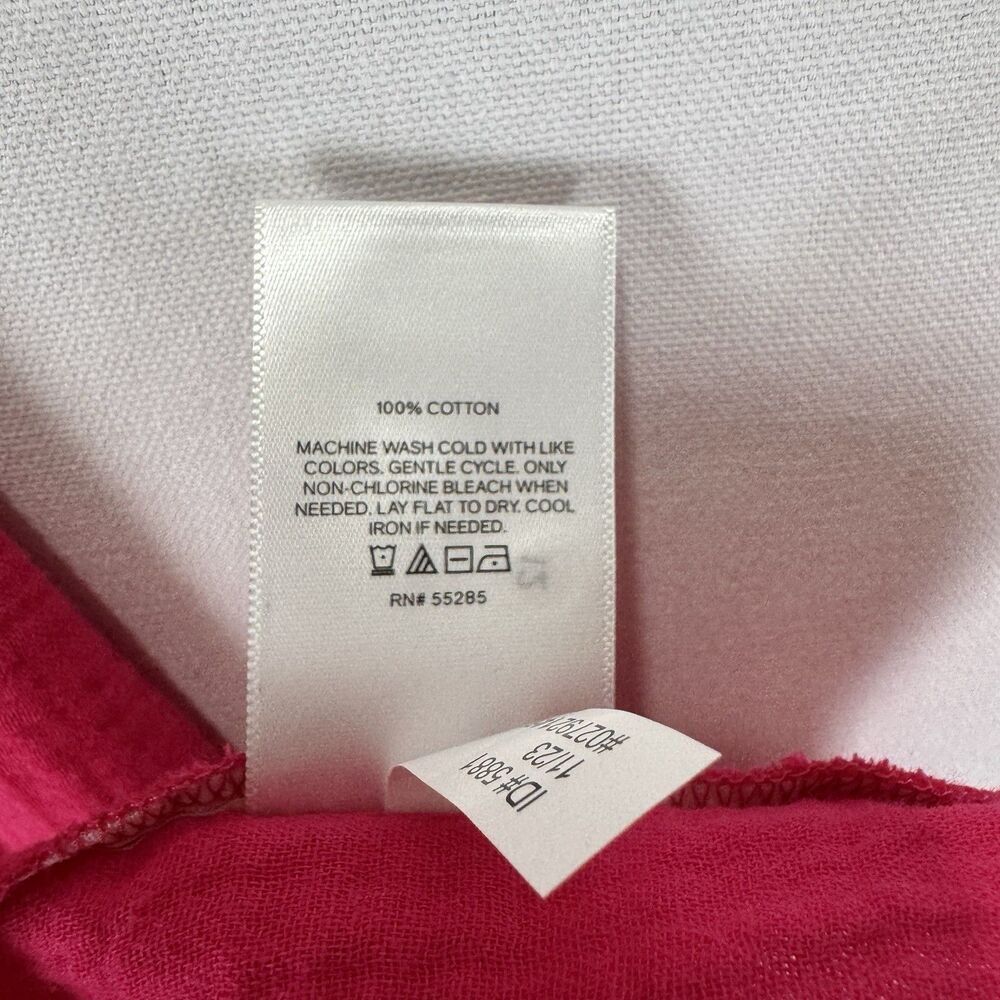 Express Dress Womens Small Pink Gauzy 100% Cotton Beachy Boho‎ Coastal Resort - Picture 11 of 14